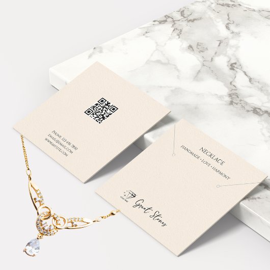 ロゴ製品パッケージのネックレスホルダーの追加 スクエア名刺