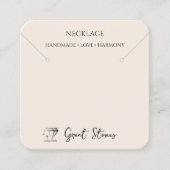 ロゴ製品パッケージのネックレスホルダーの追加 スクエア名刺 (正面)