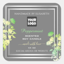 ロゴ製品パッケージングラベルフローラグレーシルバー