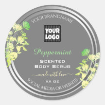 ロゴ製品パッケージングラベルフローラグレーシルバー