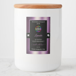 ロゴ製品ラベル付き豪華ブラックシャイニーパープル フードラベル