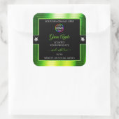 ロゴ製品ラベル付き高貴ブラックマーリーグリーン スクエアシール (バッグ)