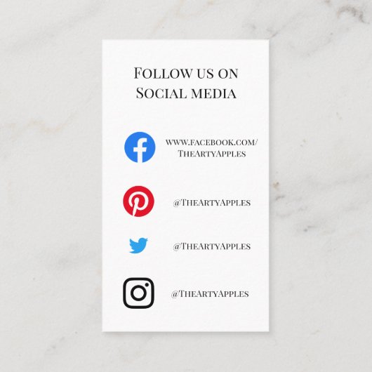 ロゴ製品注文の挿入カードの追加シンプル 名刺 (裏面)