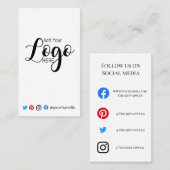 ロゴ製品注文の挿入カードの追加シンプル 名刺 (正面/裏面)