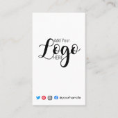 ロゴ製品注文の挿入カードの追加シンプル 名刺 (正面)