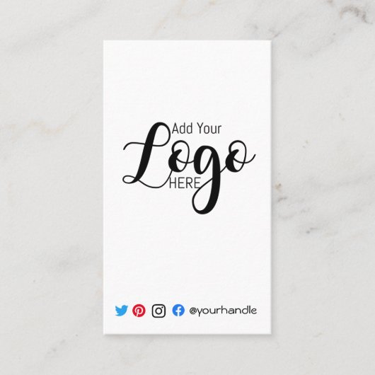 ロゴ製品注文の挿入カードの追加シンプル 名刺 (正面)