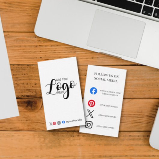 ロゴ製品注文の挿入カードの追加シンプル 名刺