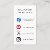 ロゴ製品注文の挿入カードの追加シンプル 名刺 (裏面)