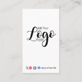 ロゴ製品注文の挿入カードの追加シンプル 名刺 (正面)