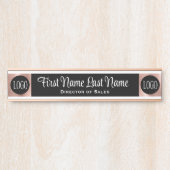 ロゴ販売ディレクター営業チームオフィスドアシンボルや象徴 サインプレート (正面)