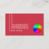 ロゴ赤と白付きペルシアシックプロフェッショナル 名刺 (正面)