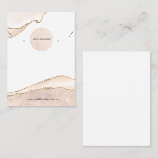 ロゴ赤面と金ゴールド縦組みコンボ(大) 名刺 (正面/裏面)