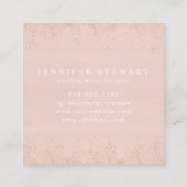 ロゴ赤面ゴールドフォイルモダンズ結婚ドレスデザイナー スクエア名刺 (裏面)