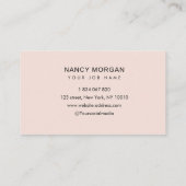 ロゴ赤面ピンク名刺 名刺 (裏面)