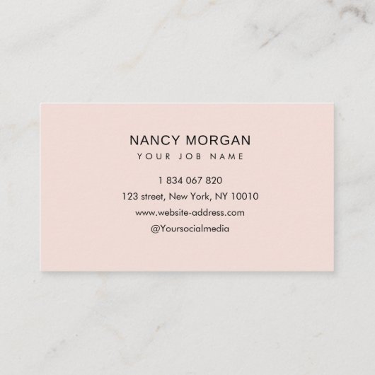 ロゴ赤面ピンク名刺 名刺 (裏面)