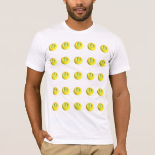 ロゴ輝くワード付きレモンパターンデザイン Tシャツ