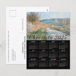 ロゴ追加 モネ アート絵画 カレンダー 2027 ビジネス シーズンポストカード