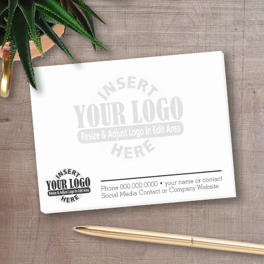 ロゴ透連絡かし付き基本的なビジネス情報 ポストイット