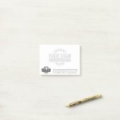 ロゴ透連絡かし付き基本的なビジネス情報 ポストイット (デスク上)