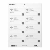 ロゴ配送事業プロフェッショナルQRコード ラベル (フルシート)