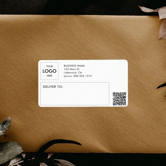 ロゴ配送事業プロフェッショナルQRコード ラベル