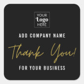 ロゴ金ゴールドの追加 スクエアシール (正面)