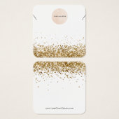 ロゴ金ゴールドグリッターのネックレス表示カード (正面&裏面)