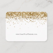 ロゴ金ゴールドグリッターイヤリングディスプレイカード 名刺 (裏面)