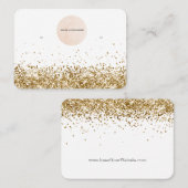 ロゴ金ゴールドグリッターイヤリングディスプレイカード 名刺 (正面/裏面)