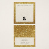 ロゴ金ゴールドグリッターダストイヤリングディスプレイカードの追加 (正面&裏面)