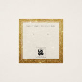 ロゴ金ゴールドグリッターダストイヤリングディスプレイカードの追加 (正面)