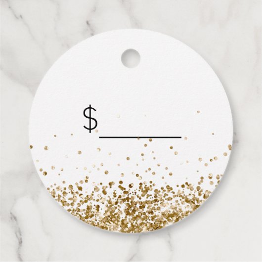 ロゴ金ゴールドグリッター価格ラベル フェイバータグ (裏面)