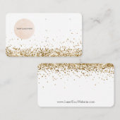 ロゴ金ゴールドグリッター3イヤリングディスプレイ 名刺 (正面/裏面)