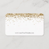 ロゴ金ゴールドグリッター3イヤリングディスプレイ 名刺 (裏面)
