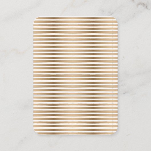 ロゴ金ゴールドストリップイヤリングディスプレイカード（縦） 名刺 (裏面)