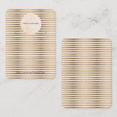 ロゴ金ゴールドストリップイヤリングディスプレイカード（縦） 名刺 (正面/裏面)