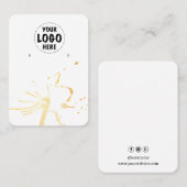 ロゴ金ゴールドスプラッシュイヤリングディスプレイカード(大) 名刺 (正面/裏面)