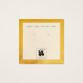 ロゴ金ゴールドフェイクMetallic Earring Display Cardの追加 (正面)