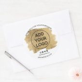 ロゴ金ゴールドフォイルSNSのご注文に感謝 ラウンドシール (封筒)