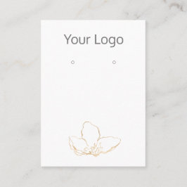 ロゴ金ゴールドフローライヤリングディスプレイカードの追加 名刺