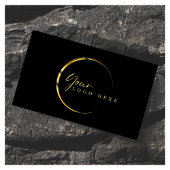ロゴ金ゴールドブラックソーシャルメディアのミニマル 名刺