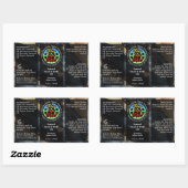 ロゴ金ゴールドボトルラベル4ozまたは油スポイト製品 長方形シール (シート)