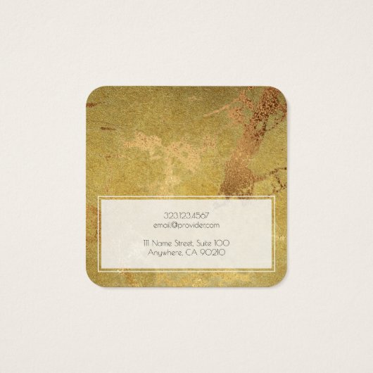 ロゴ金ゴールドメタリック大理石イヤリングディスプレイカードの追加 (裏面)