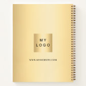ロゴ金ゴールドモノグラムモダン事業 ノートブック (裏面)