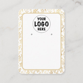 ロゴ金ゴールドリーフ縁どアイヤリングカード(大) 名刺