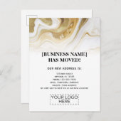 ロゴ金ゴールド大理石ビジネスの動きの発表 ポストカード (正面/裏面)