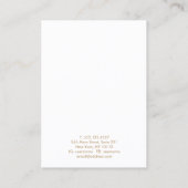 ロゴ金ゴールド水彩抽象芸術イヤリングディスプレイの追加 名刺 (裏面)