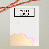 ロゴ金ゴールド水彩抽象芸術イヤリングディスプレイの追加 名刺