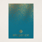 ロゴ金ゴールド紙吹雪ティール(緑がかった色)イヤリングホルダーディスプレイ (正面)