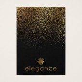 ロゴ金ゴールド紙吹雪ブラックイヤリングホルダーディスプレイ (正面)